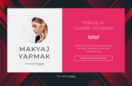 Makyaj Ve Güzellik Stüdyosu - HTML Web Sayfası Şablonu