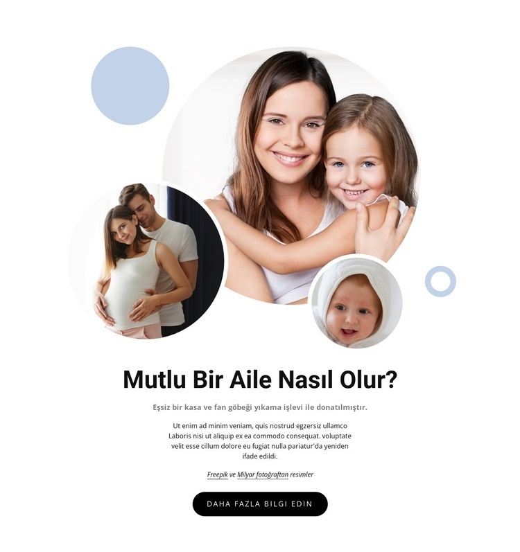 mutlu aile kuralları Web Sitesi Mockup'ı