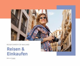 Reisen Und Einkaufen – Inspiration Für Einseitenvorlagen