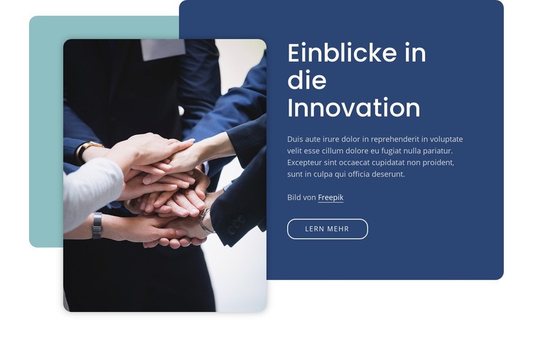 Innovationseinblicke Website-Modell