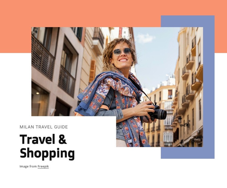 Travel and shopping Elementor Template Alternative