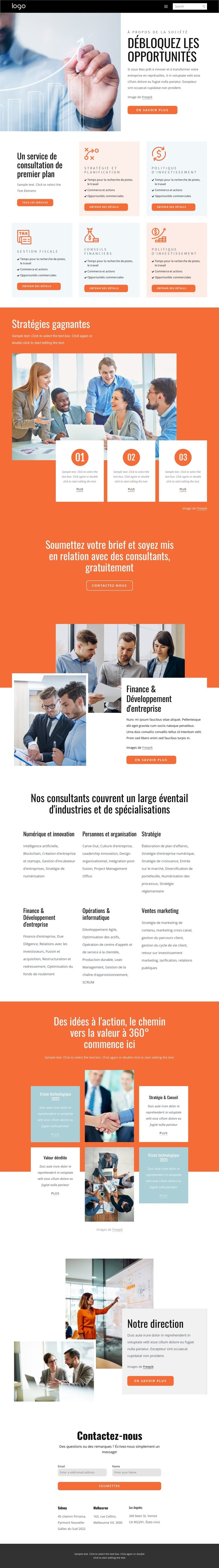 Conseil en économie Conception de site Web