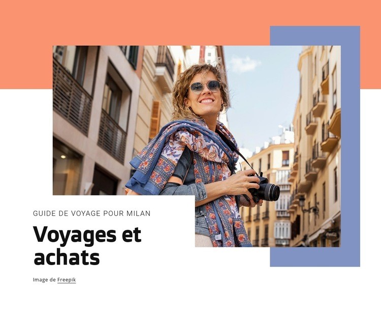 Voyage et shopping Créateur de site Web HTML