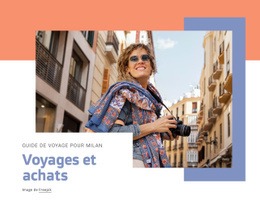 Voyage Et Shopping - Maquette De Site Web Moderne