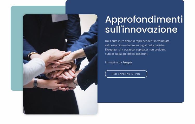 Approfondimenti sull'innovazione Modelli di Website Builder