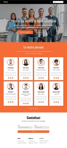 Il Nostro Gruppo Dirigente - Modello Di Mockup Del Sito Web