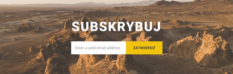 Subskrybuj wiadomości turystyczne Projekt strony internetowej