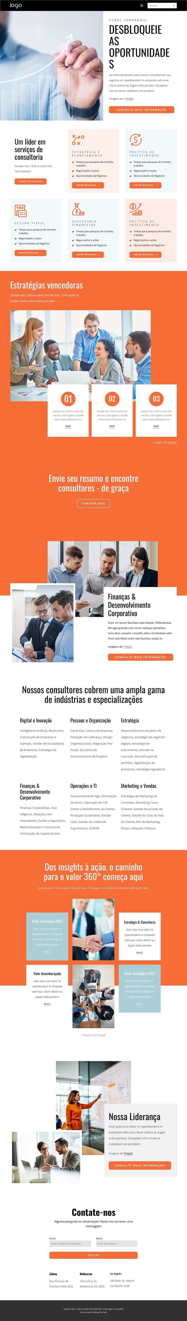 consultoria em economia Design do site