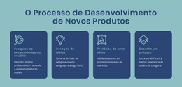 Layout Do Site Para Processo De Dar Vida A Uma Ideia Digital