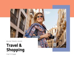 HTML Page For Travel And Shopping