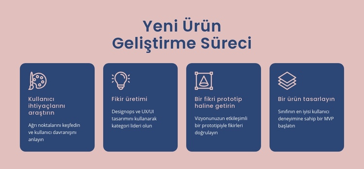 Dijital bir fikri hayata geçirme süreci HTML5 Şablonu