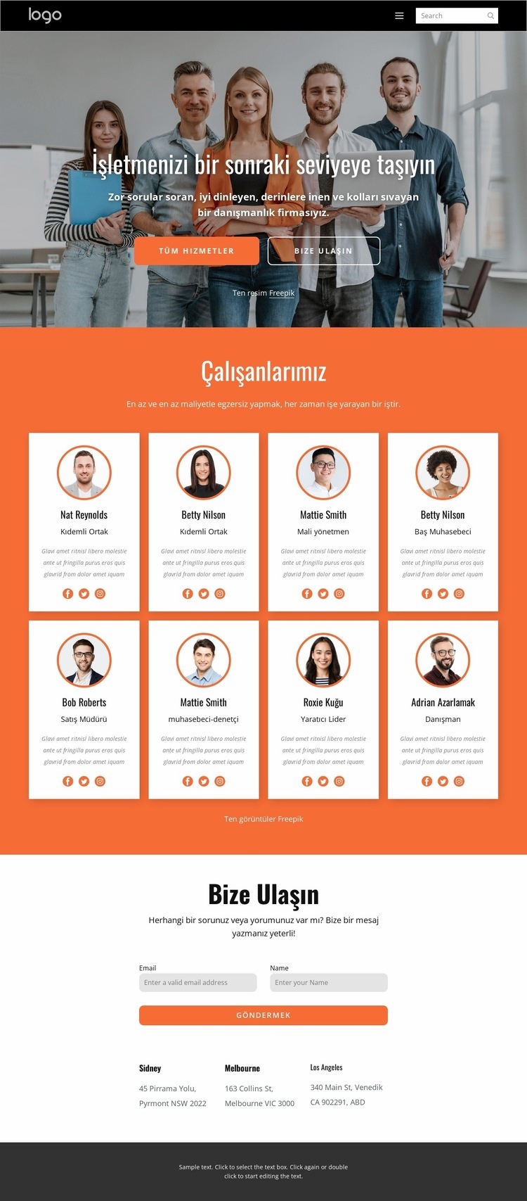 liderlik ekibimiz HTML5 Şablonu