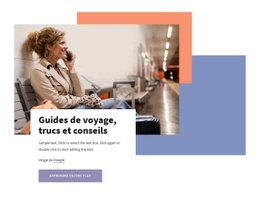 Guides Et Conseils De Voyage - Maquette De Conception Web