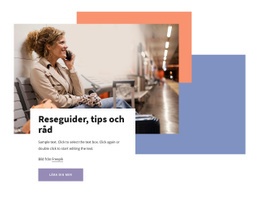Sidans HTML För Reseguider Och Tips