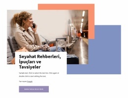 Seyahat Rehberleri Ve Ipuçları - Modern Site Tasarımı