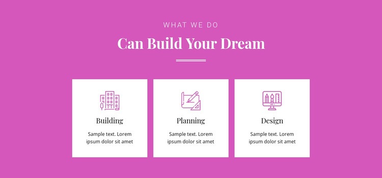 Může si postavit svůj sen Html Website Builder