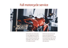 Motorcycle Services Table CSS Template