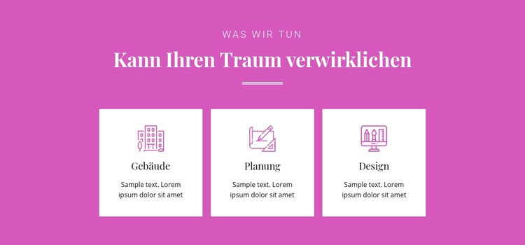 Kann deinen Traum verwirklichen CSS-Vorlage