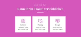 Kann Deinen Traum Verwirklichen - Website Creation HTML