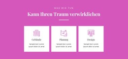 Kann Deinen Traum Verwirklichen - Einfache Zielseite