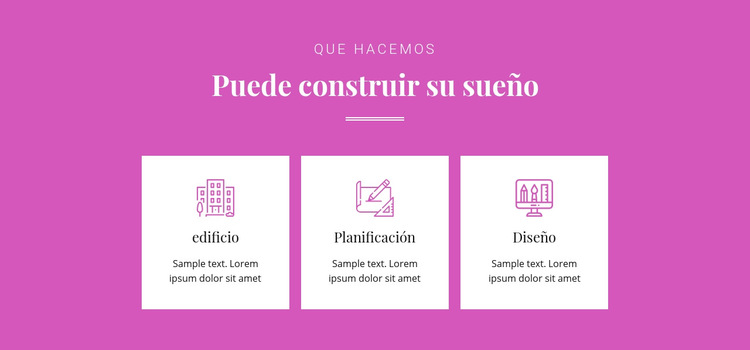 Puede construir tu sueño Plantilla de sitio web