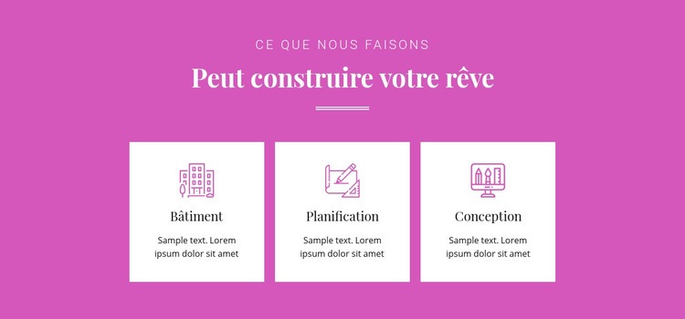 Peut construire votre rêve Maquette de site Web