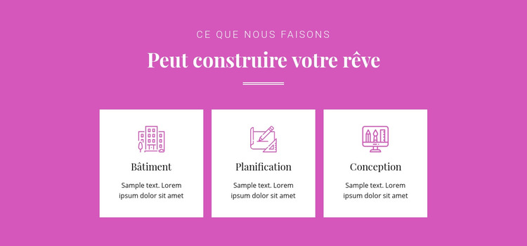 Peut construire votre rêve Modèle de site Web