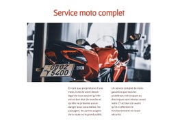 Services Moto - Modèle D'Une Page