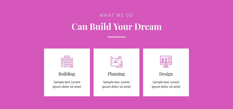 Can build your dream Homepage Design