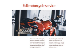 Page HTML For Motorcycle Services