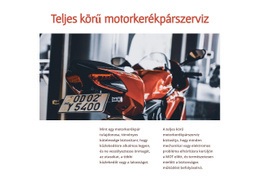 Motorkerékpár -Szolgáltatások