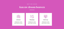 Webpagina Voor Kan Uw Droom Bouwen