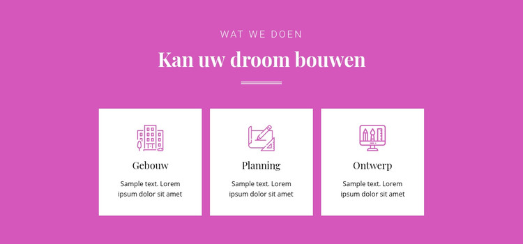 Kan uw droom bouwen HTML-sjabloon