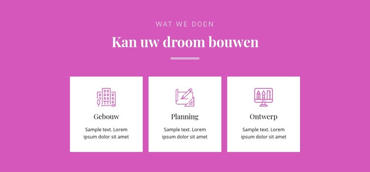 Kan uw droom bouwen HTML5-sjabloon