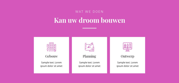 Kan uw droom bouwen Website sjabloon