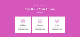 Can Build Your Dream - Simple One Page Template