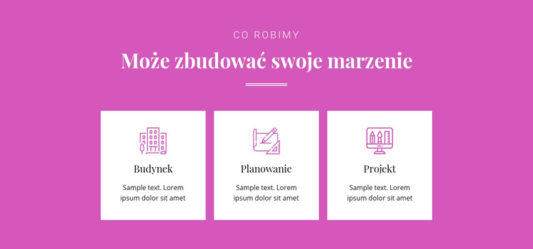 Może zbudować Twoje marzenie Szablon witryny sieci Web