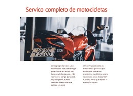 Design De Site Incrível Para Serviços De Motocicleta