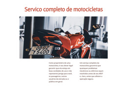 HTML Da Página Para Serviços De Motocicleta