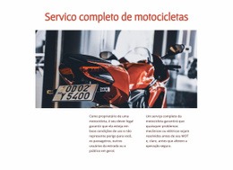 Página Inicial Do Produto Para Serviços De Motocicleta