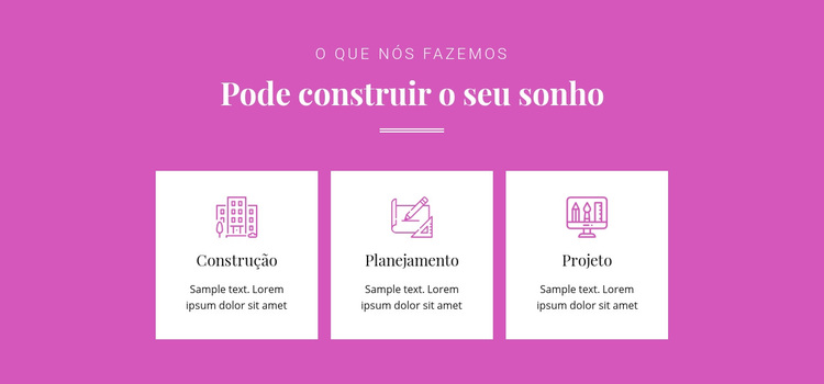 Pode construir seu sonho Tema WordPress