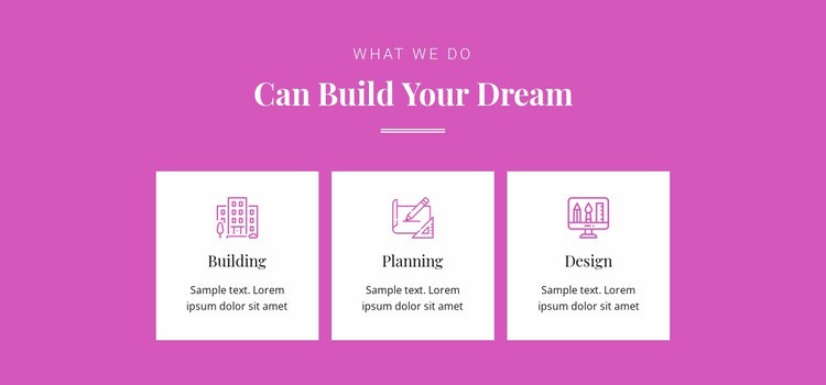 Kan bygga din dröm Html webbplatsbyggare