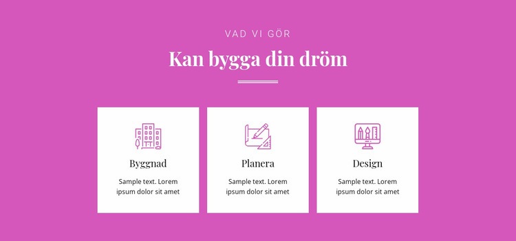 Kan bygga din dröm HTML-mall