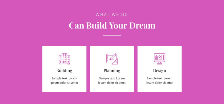 Can build your dream Template