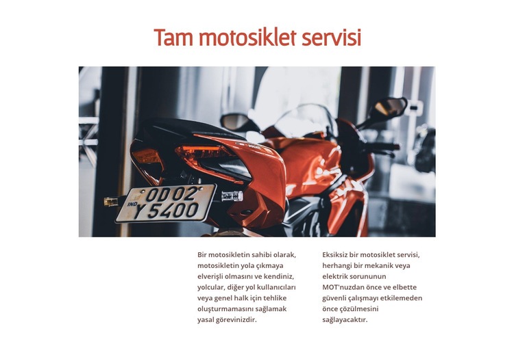 Motosiklet hizmetleri HTML5 Şablonu