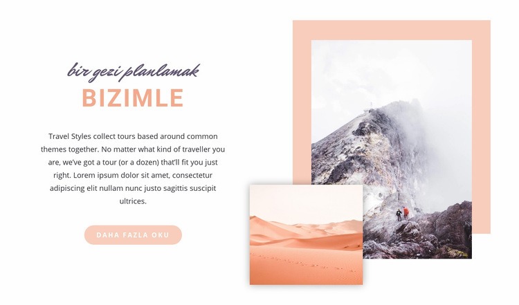 Bizimle planlama günü Web Sitesi Mockup'ı