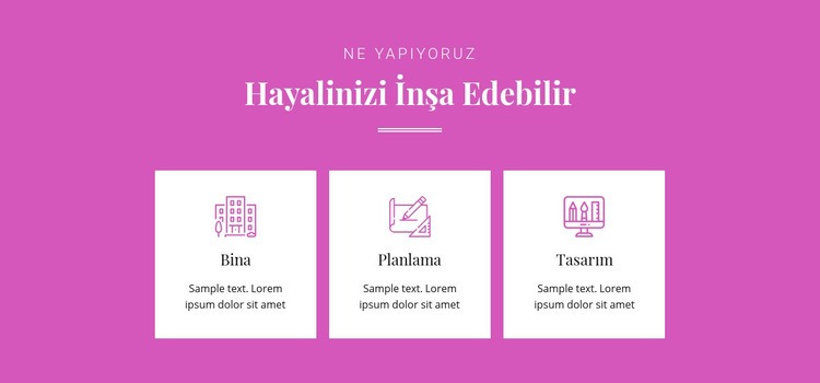 Hayalini inşa edebilir Web sitesi tasarımı