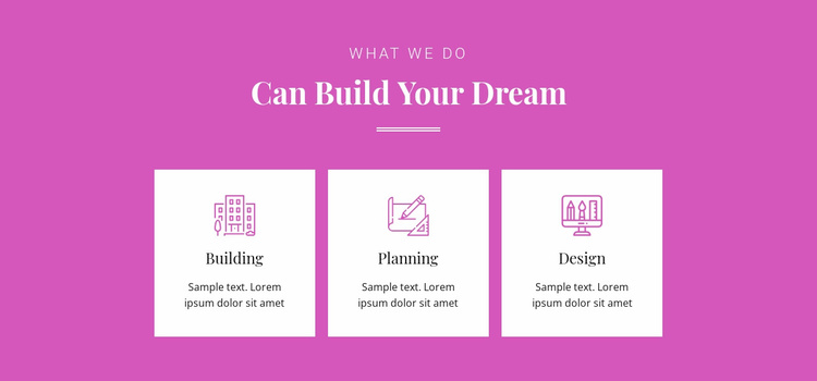 Can build your dream Landing Page