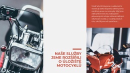 Prémiový Design Webových Stránek Pro Služby Úložiště Motocyklů