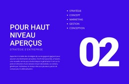 Pour Des Aperçus De Haut Niveau Modèle